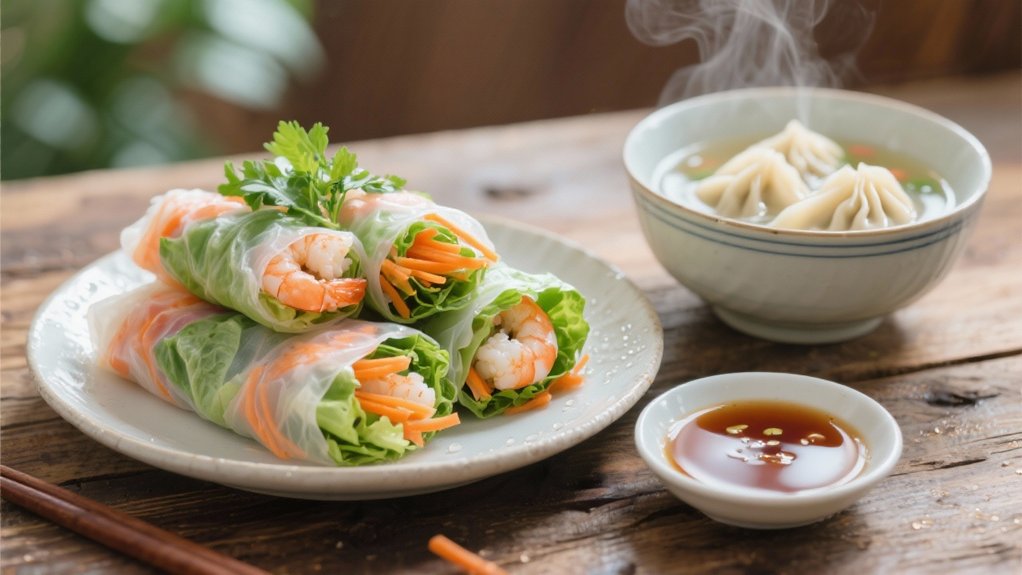 vibrant healthy spring rolls