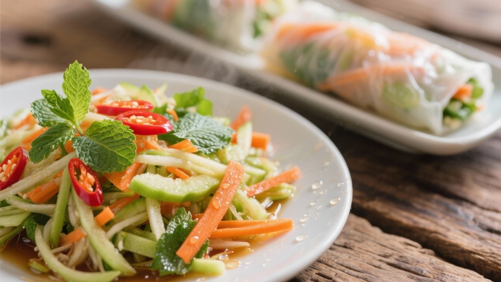 vibrant summer salad ingredients