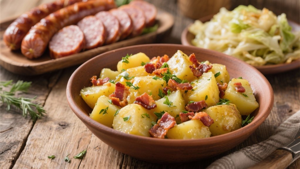 warm tangy potato salad