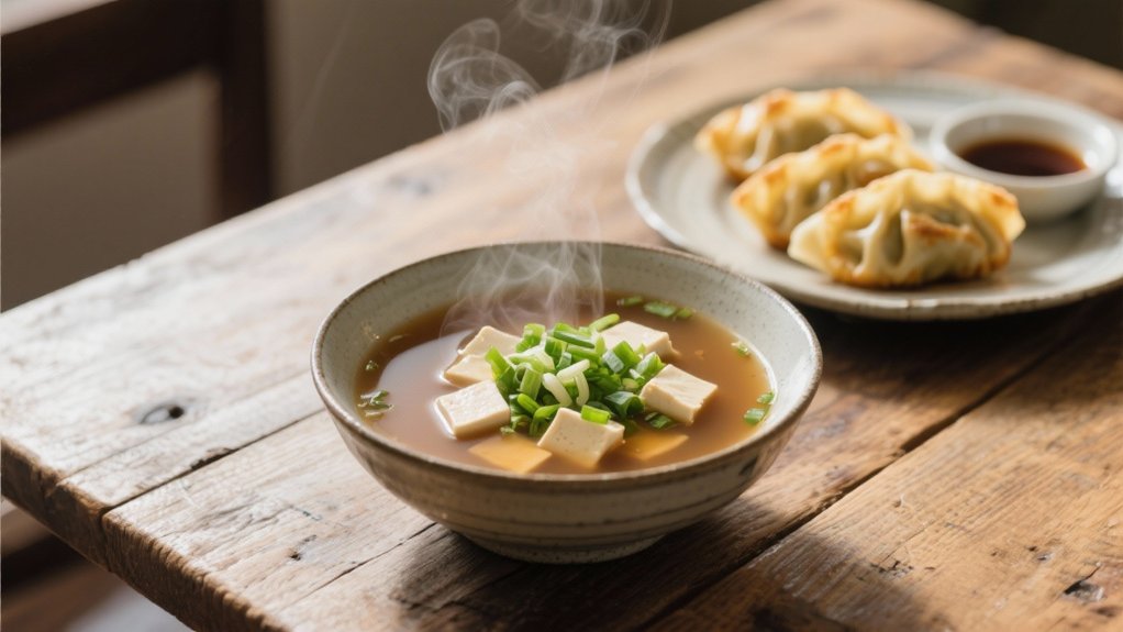 warm umami rich miso soup