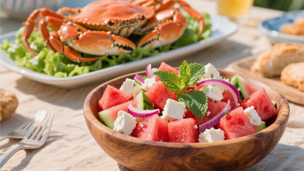 watermelon feta crab salad