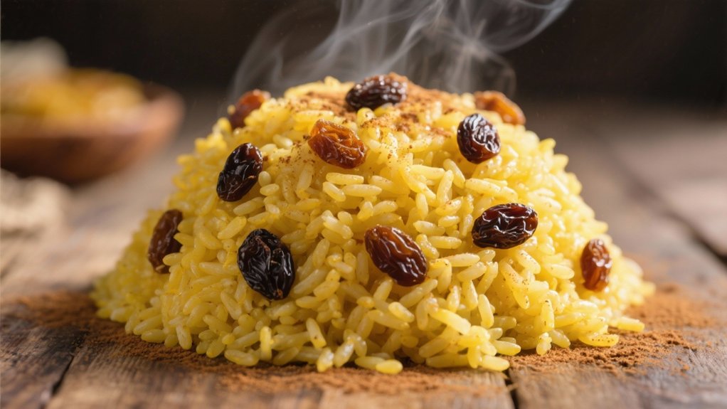 yellow rice with raisins