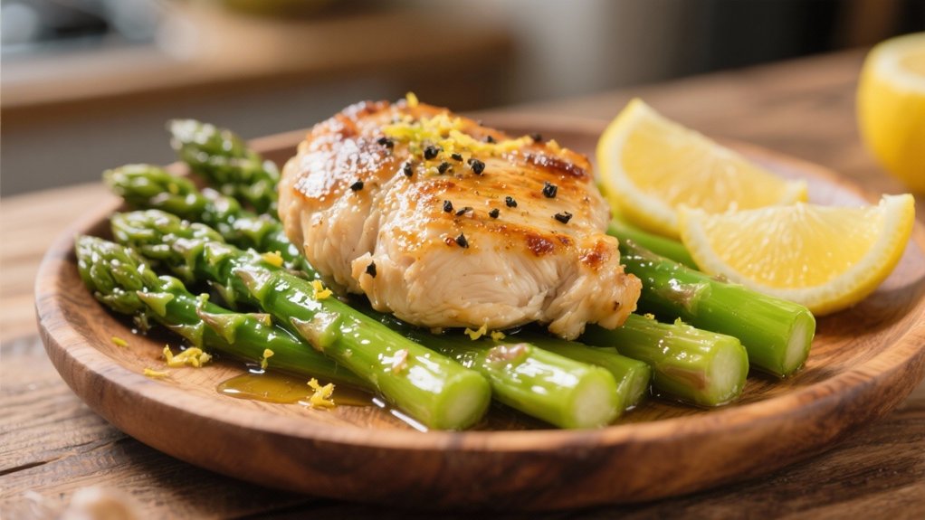 zesty roasted lemon asparagus