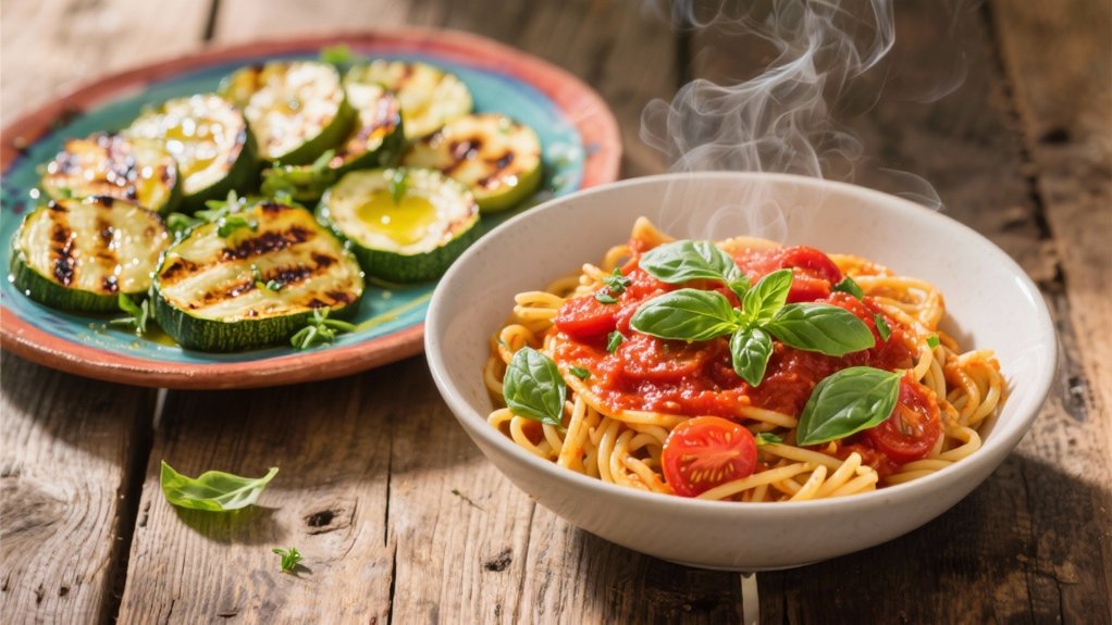 zucchini enhances summer pasta