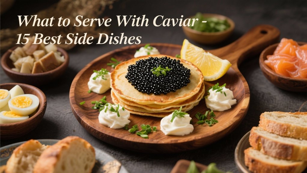 caviar complementary side dishes