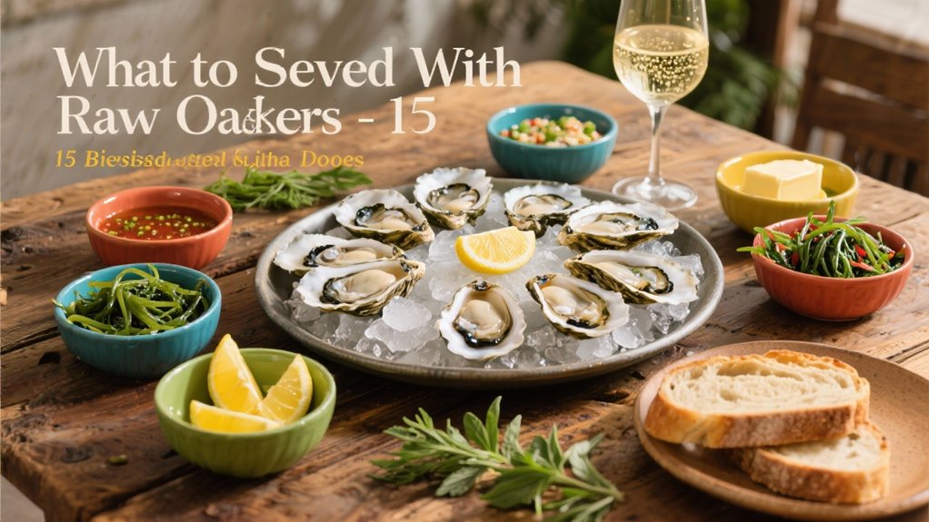 oysters complemented by sides